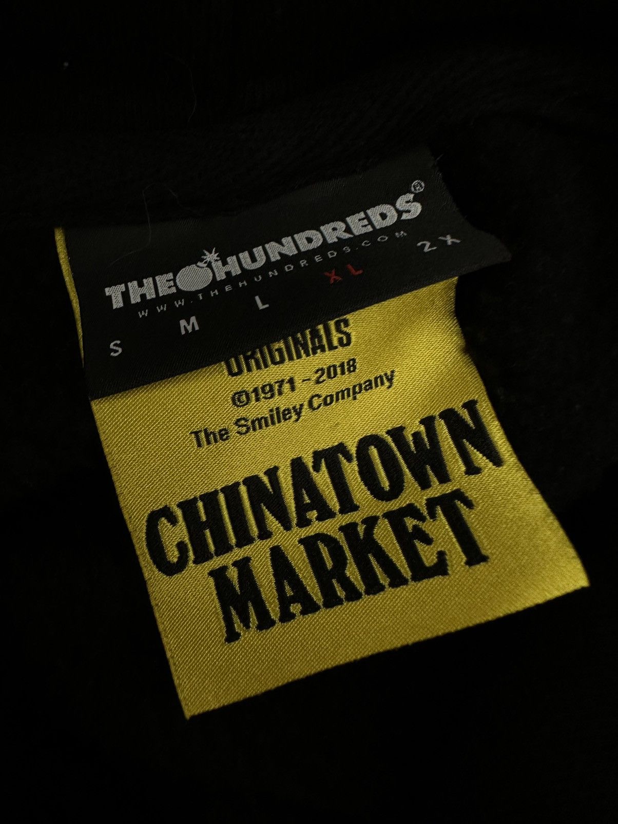 Market × The Hundreds The Hundreds x Chinatown Market Black Smiley Face Hoodie Size US XL / EU 56 / 4 - 5 Thumbnail