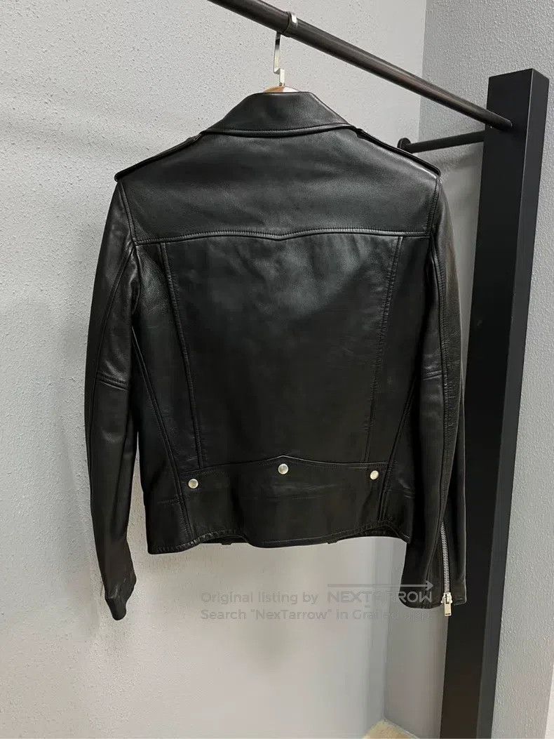 Saint Laurent Paris Saint Laurent Paris Sheepskin Zip-Up Motorcycle Jacket Size US M / EU 48-50 / 2 - 2 Thumbnail