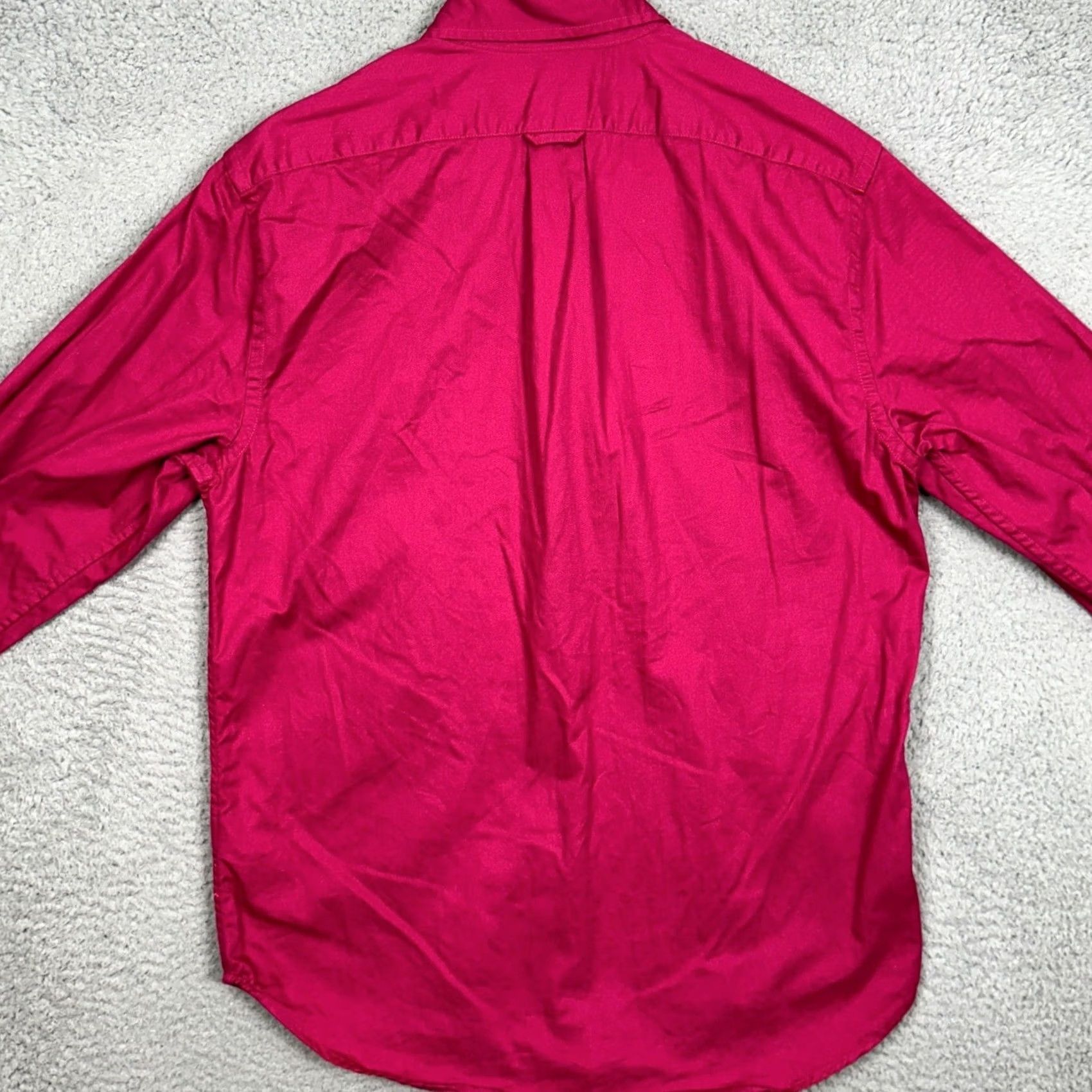J.Crew J.CREW Shirt Men Small Hot Pink Oarsman Safari Button Up Flap Pocket Long Sleeve Size US S / EU 44-46 / 1 - 3 Thumbnail