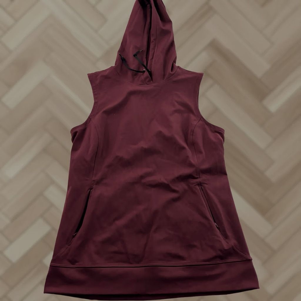 CO Duluth Trading Co Sleeveless Hooded Sweatshirt Women's Small Maroon Size S / US 4 / IT 40 - 1 Thumbnail