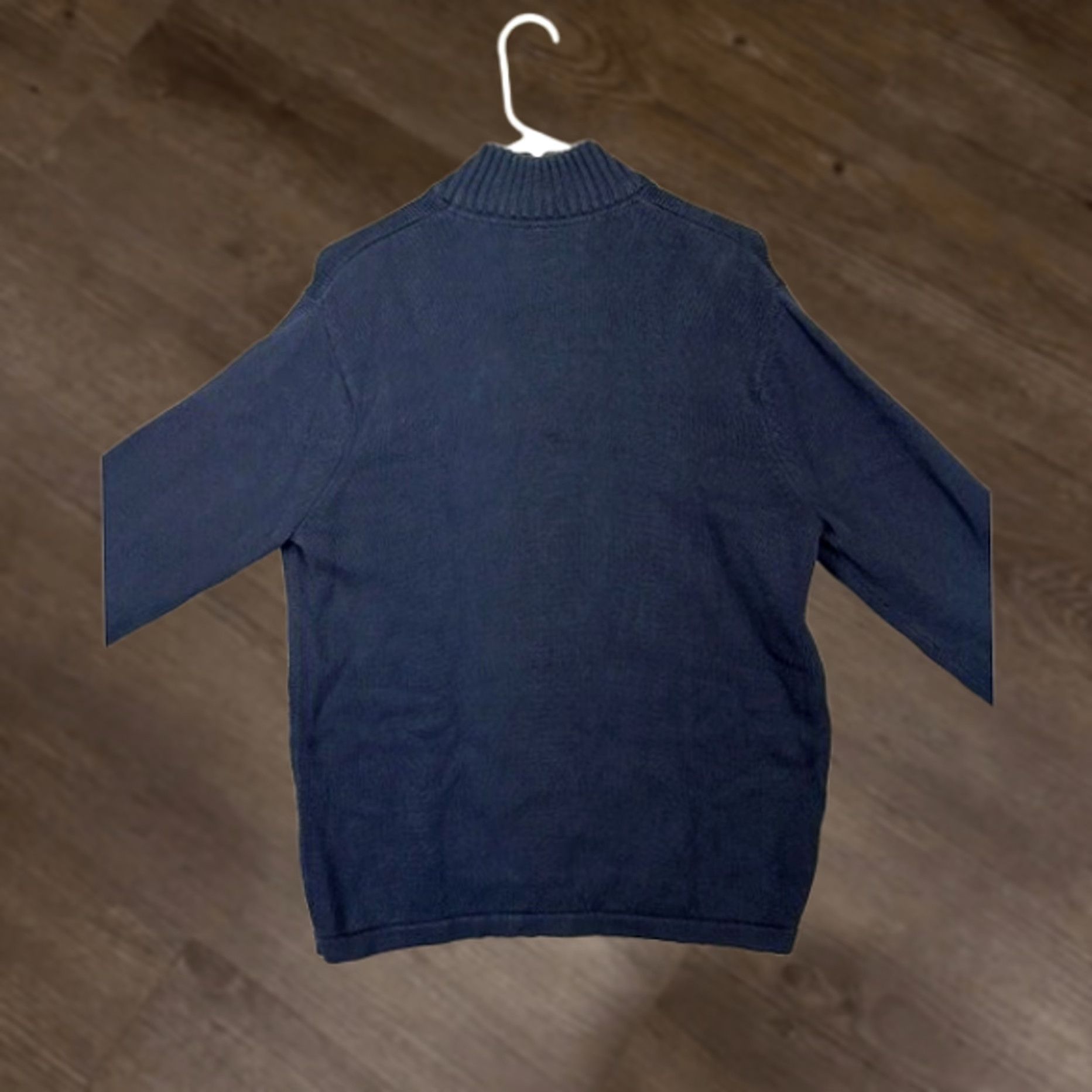 Eddie Bauer Eddie Bauer Sweater Mens Medium Dark Blue 100% Cotton Knit Quarter Zip Pullover Size US M / EU 48-50 / 2 - 1 Thumbnail