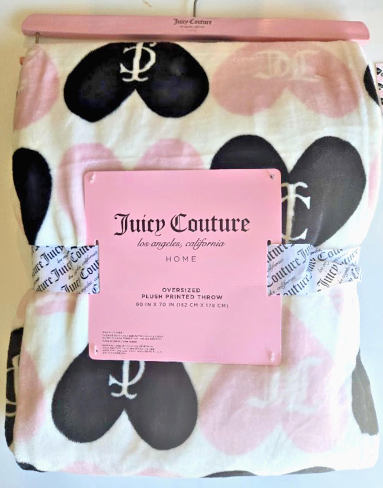 Other Juicy Couture Blanket NEW Oversized Plush Printed Throw Size ONE SIZE - 1 Thumbnail