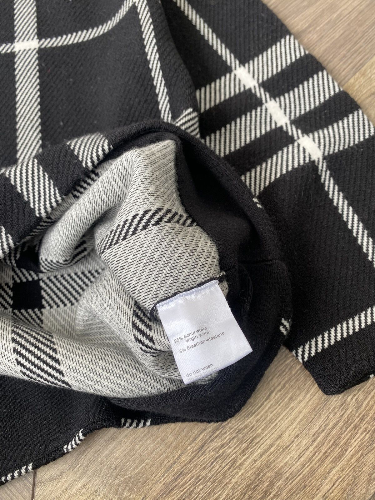Akris Vintage Akris Punto Oversize Wool Sweater Womens Black White Size XL / US 12-14 / IT 48-50 - 9 Thumbnail