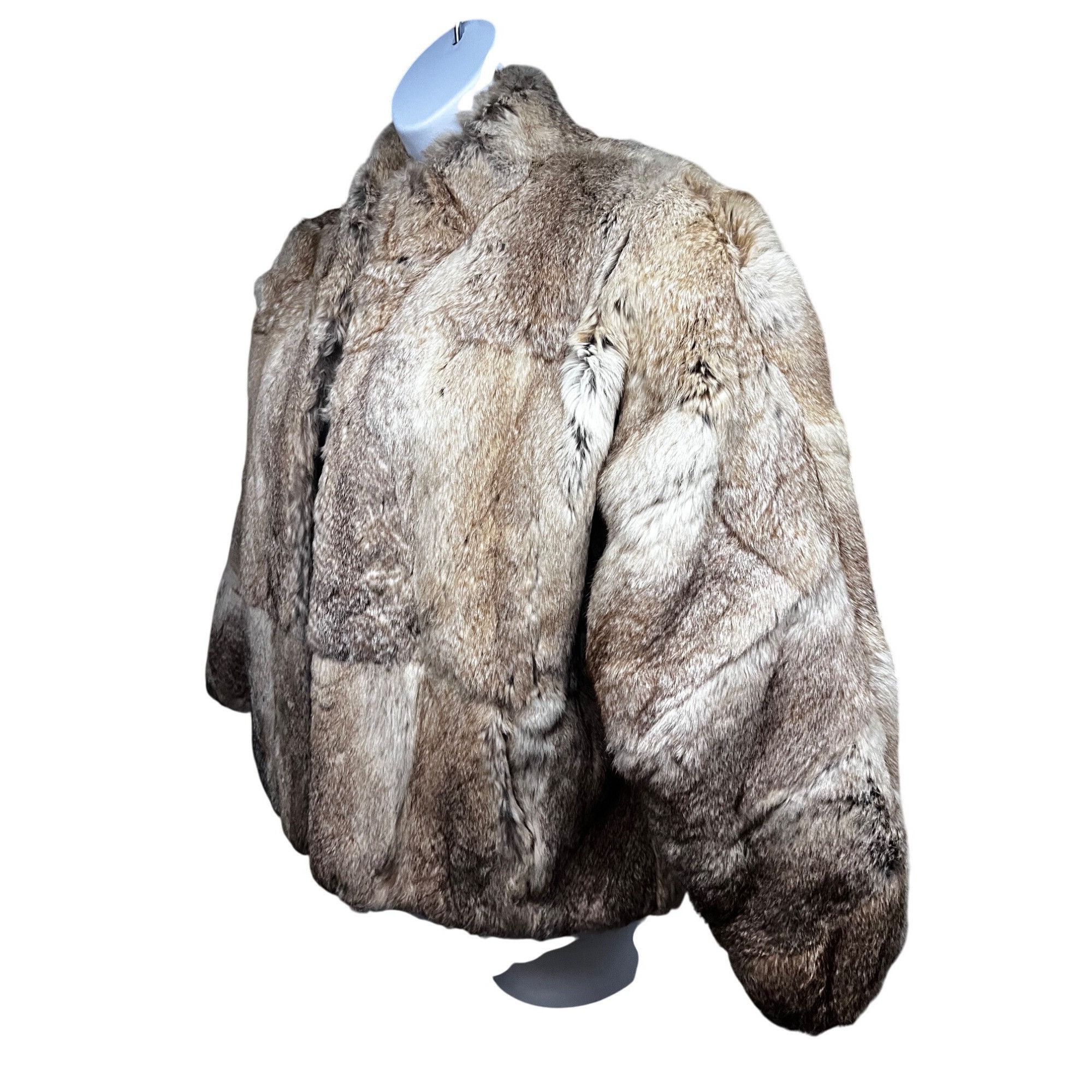 Vintage Womens Vintage Dyed Rabbit Fur Lined Coat Jacket Small Pocke Size S / US 4 / IT 40 - 2 Thumbnail