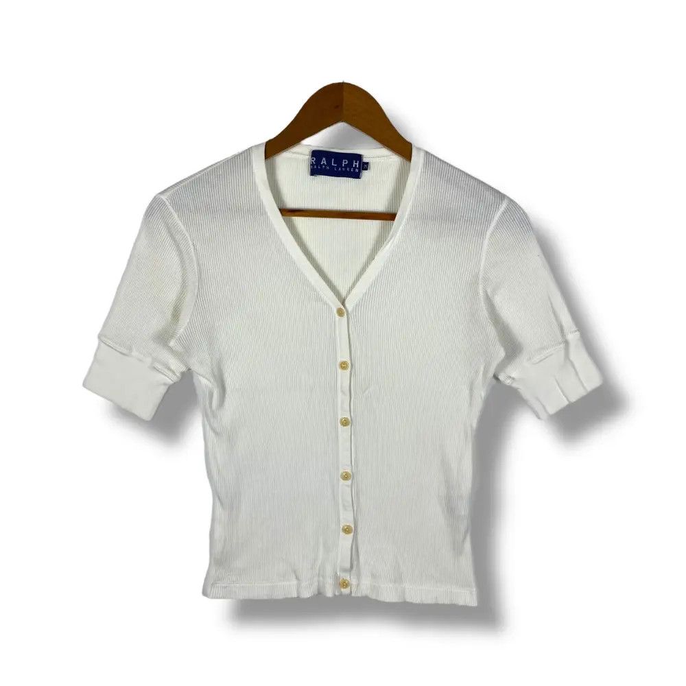 Ralph Lauren RALPH By RALPH LAUREN Short Sleeve Button Cardigans Sweater Size S / US 4 / IT 40 - 1 Thumbnail