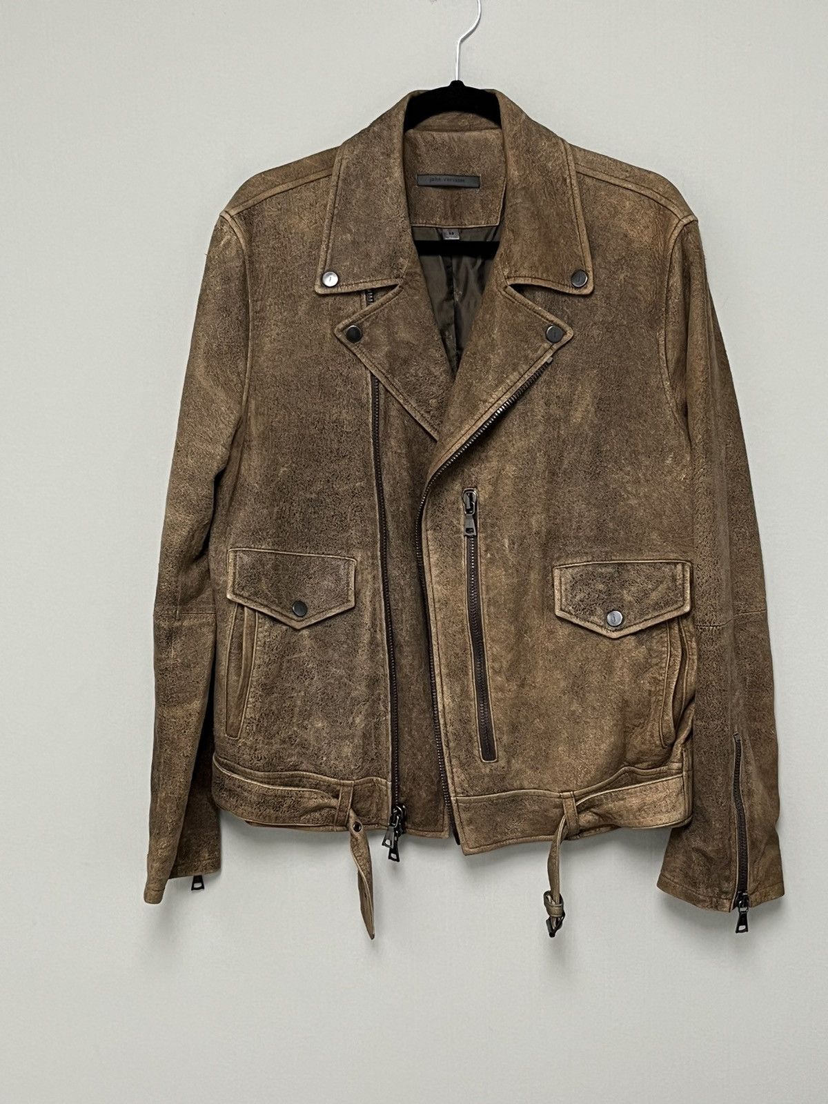 John Varvatos Belted biker jacket. 48 Size US M / EU 48-50 / 2 - 9 Thumbnail