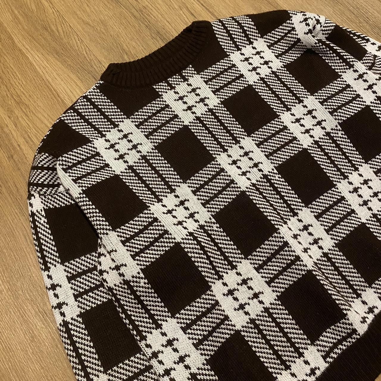 Other Oversized black and white plaid knit sweater Size US M / EU 48-50 / 2 - 2 Thumbnail
