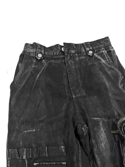 Japanese Brand × Jean Punk Rock Heavy Industrial Detachable Streamer Cargo Pants Size US 32 / EU 48 - 3 Thumbnail