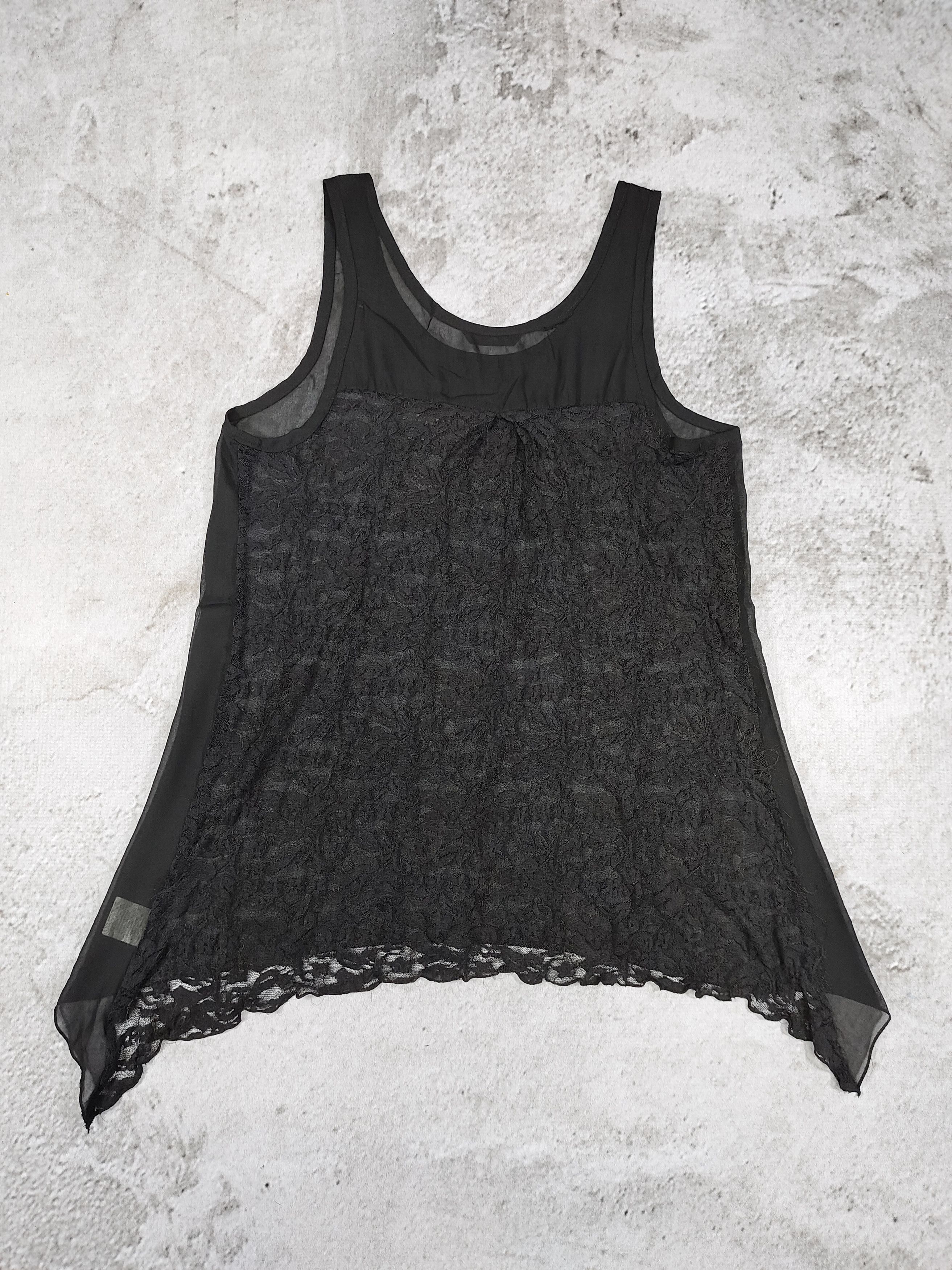 Japanese Brand Sky Bomber🇯🇵Gothic Sheer Rhinestone Tribal Lace Asymmetric Size M / US 6-8 / IT 42-44 - 8 Thumbnail