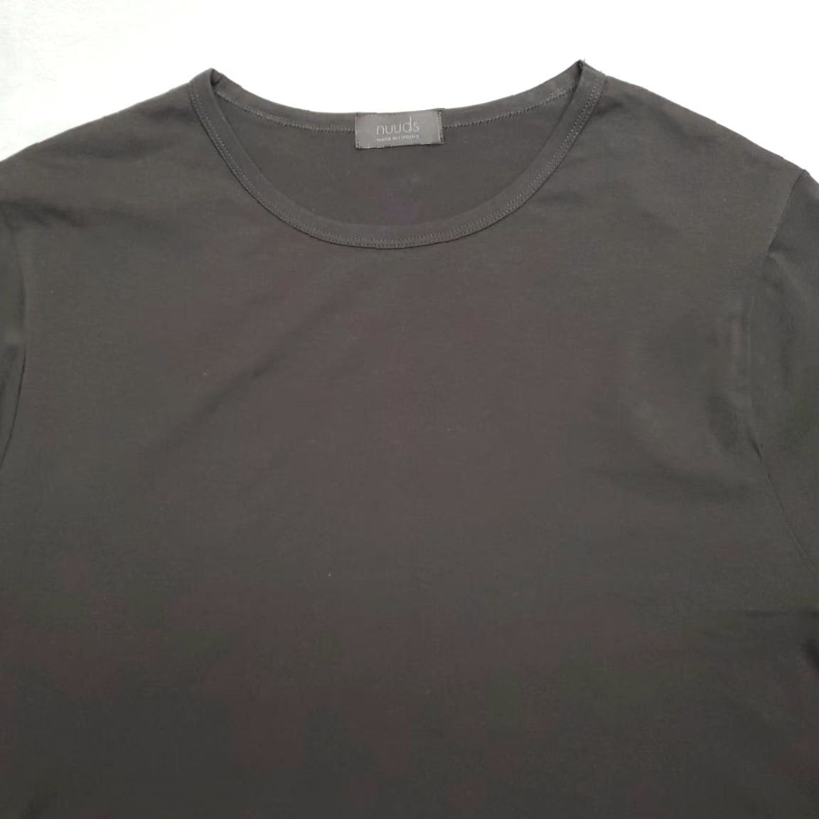 Vintage Nuuds Shirt Mens XL Black Short Sleeve Crewneck Stretch Cotton Blend Curved Hem Size US XL / EU 56 / 4 - 3 Thumbnail
