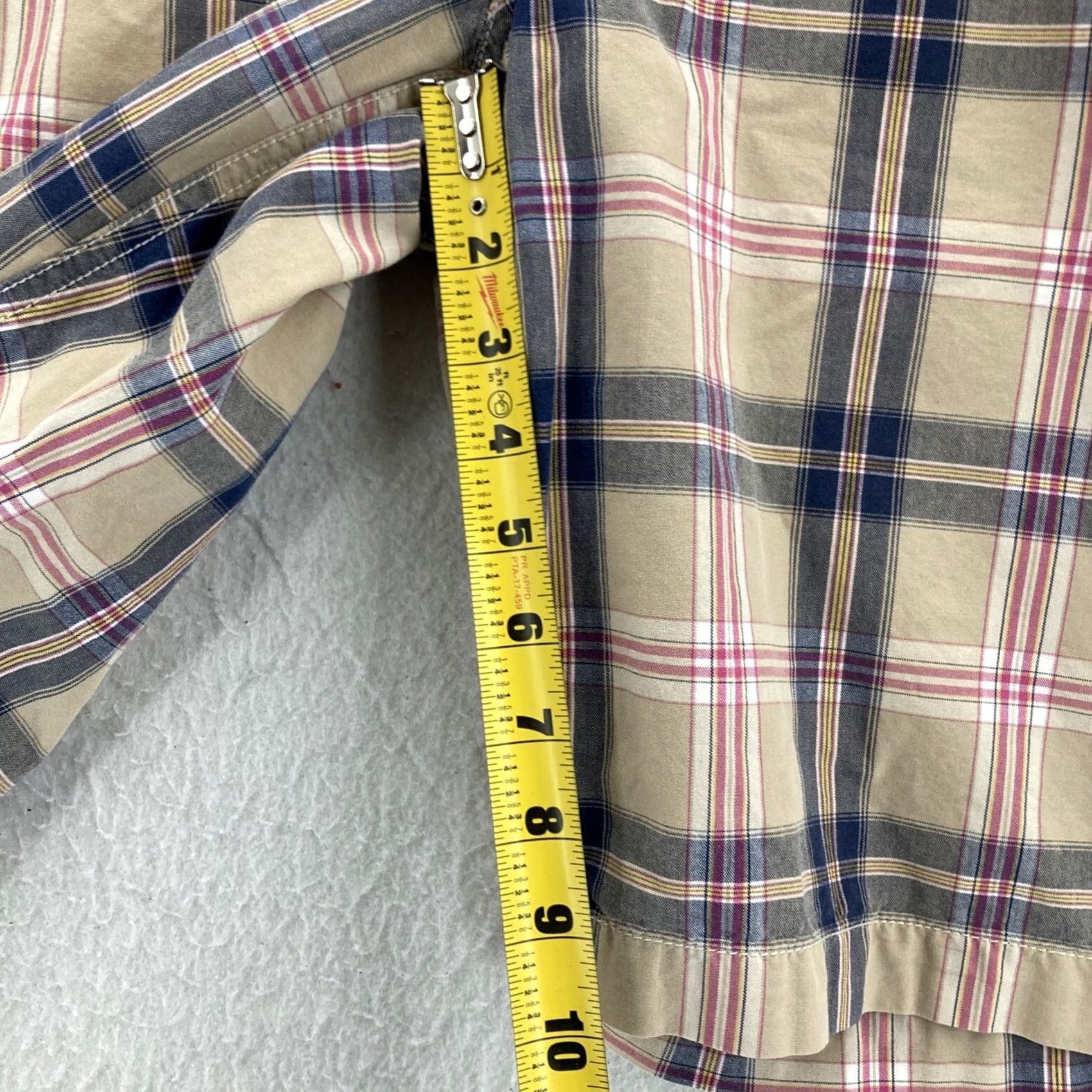 American Eagle Outfitters American Eagle Outfitters Shorts Mens 28 Adult Brown Tan Plaid - Multicolor Cotton Knit Flat Front Chino Casual Relaxed Size 28 28in Inseam 10in Mens Size US 28 / EU 44 - 4 Thumbnail