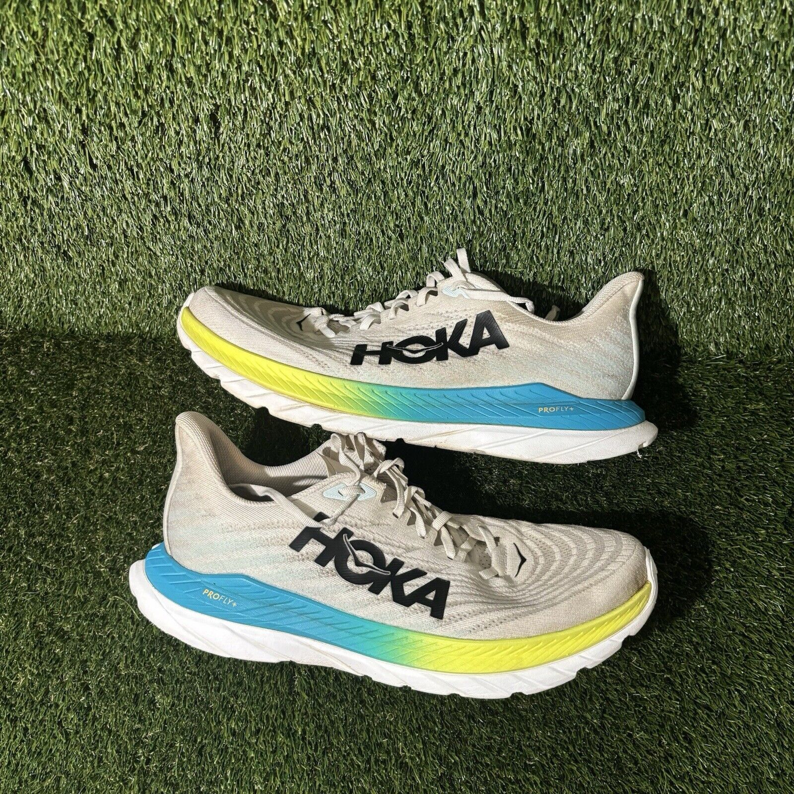 Hoka Size 12.5 - Hoka One One Mach 5 White Blue Glass Size US 12.5 / EU 45-46 - 5 Thumbnail