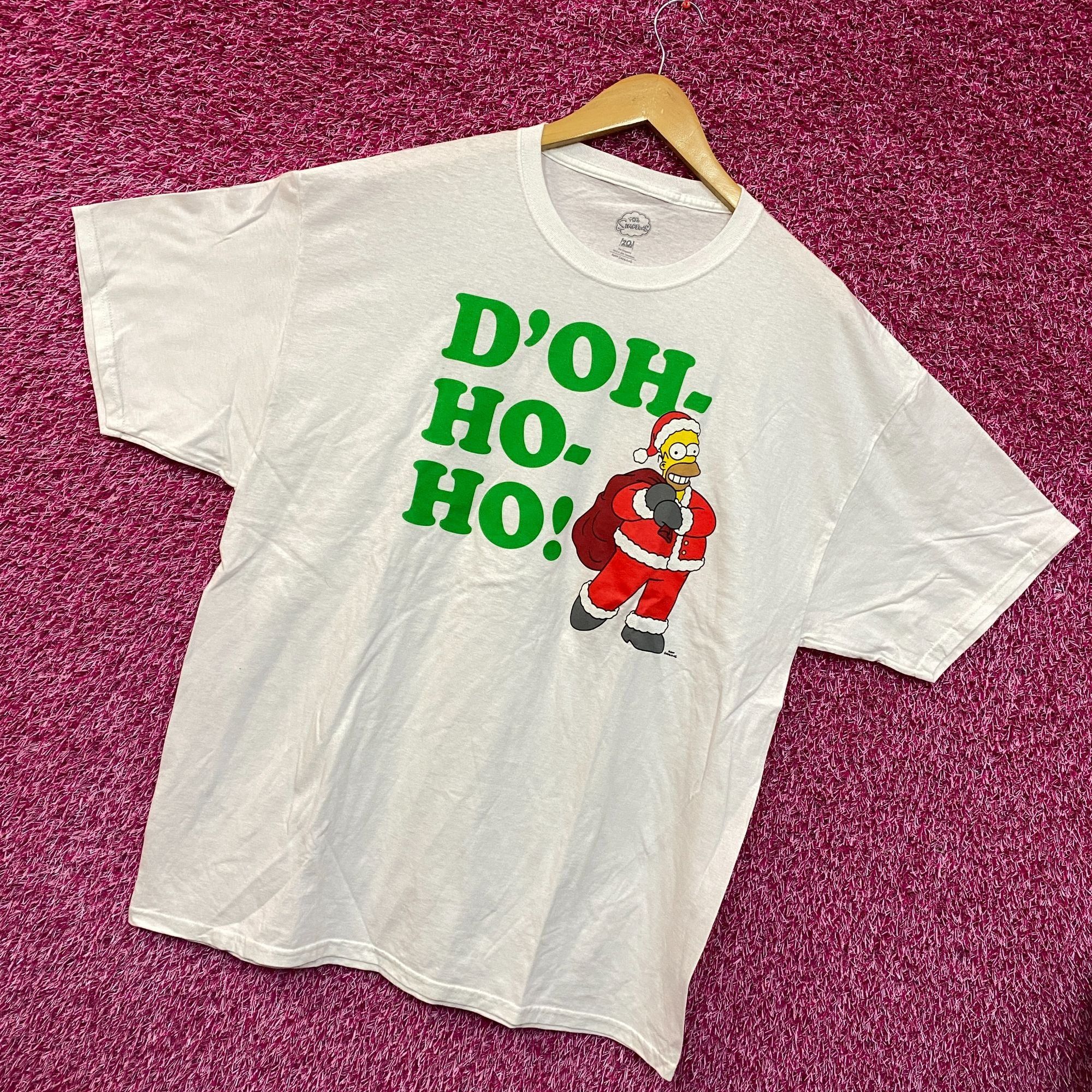 The Simpsons The Simpsons doh Ho Ho Christmas White Tshirt size Extra Lar Size US XL / EU 56 / 4 - 3 Thumbnail