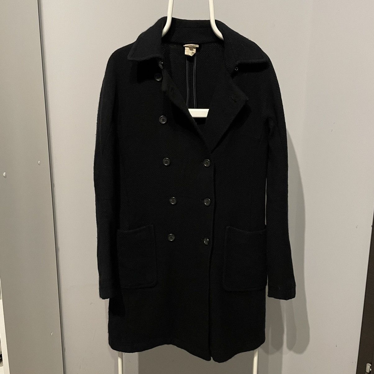 image of Dries Van Noten Woll Trench Jacket Y2K Vintage Womens Jacket in Black (Size Medium)