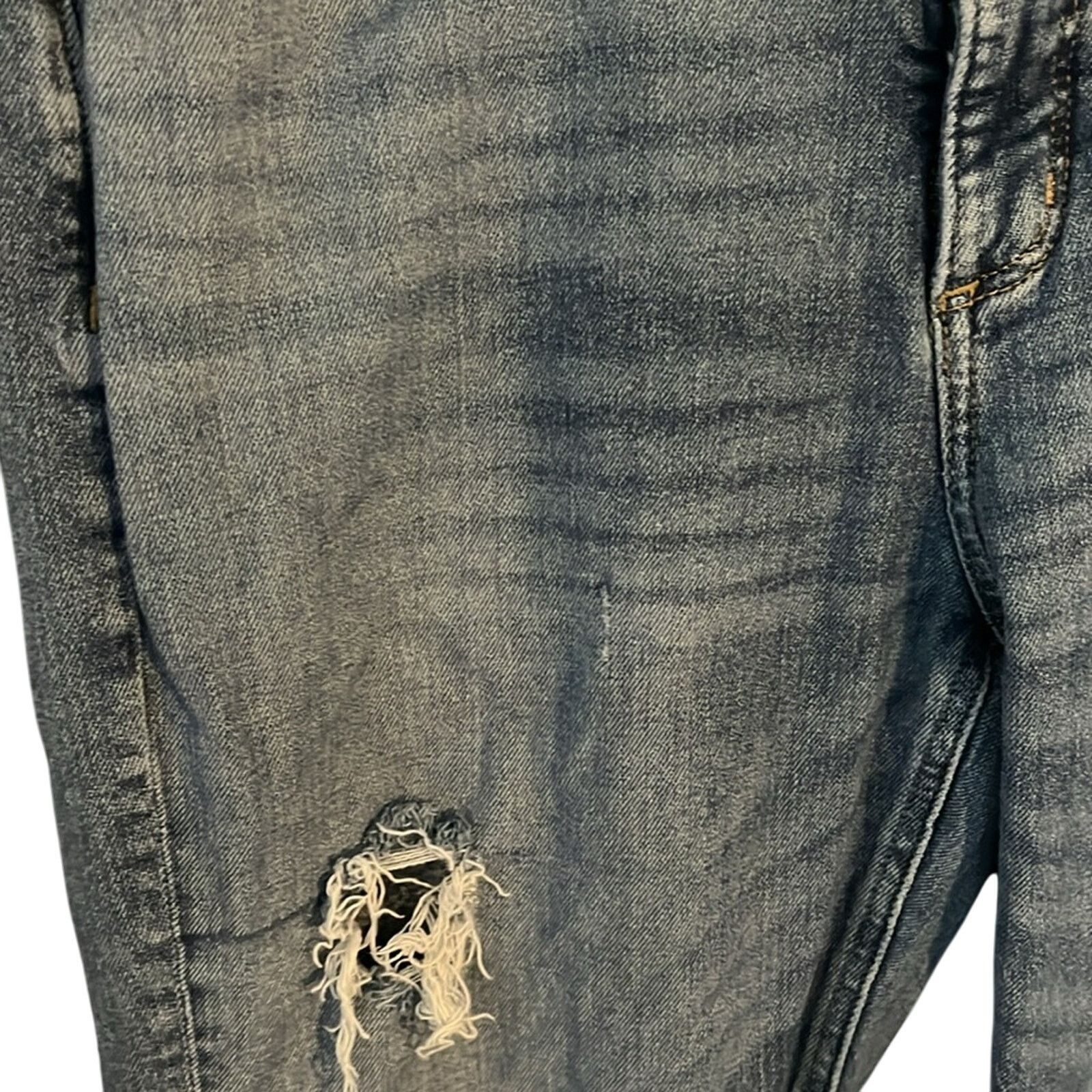 Loft Loft high waist straight crop distressed jeans size 12 Size 31" - 2 Thumbnail