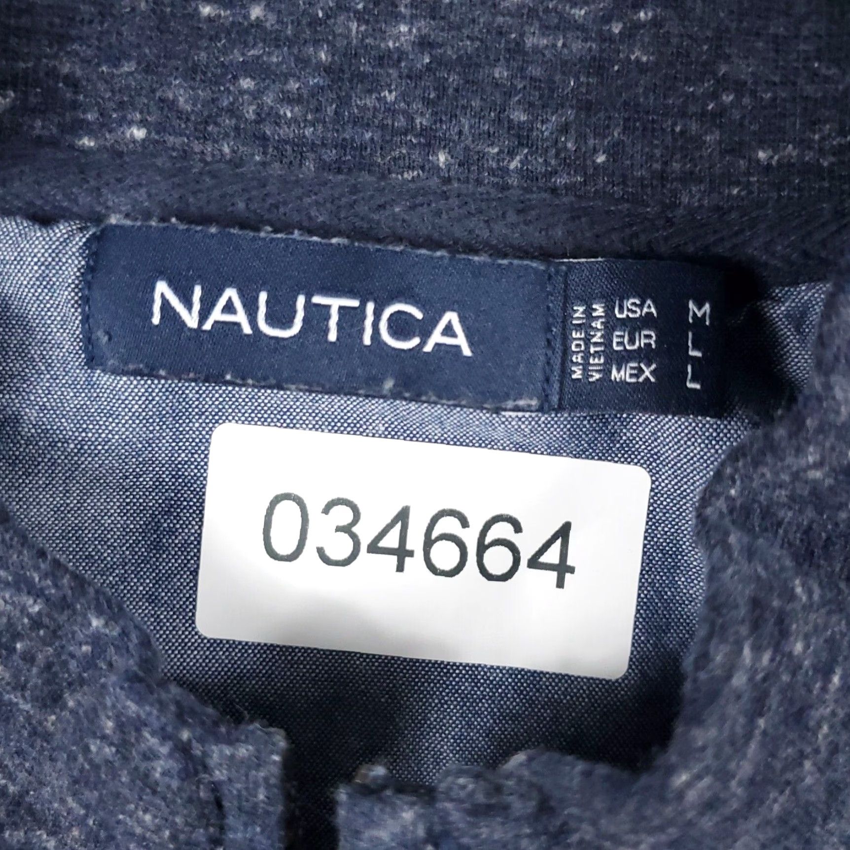 Nautica Nautica Mens Blue 1/4 Zip Pullover Sweater Medium Size US M / EU 48-50 / 2 - 8 Thumbnail