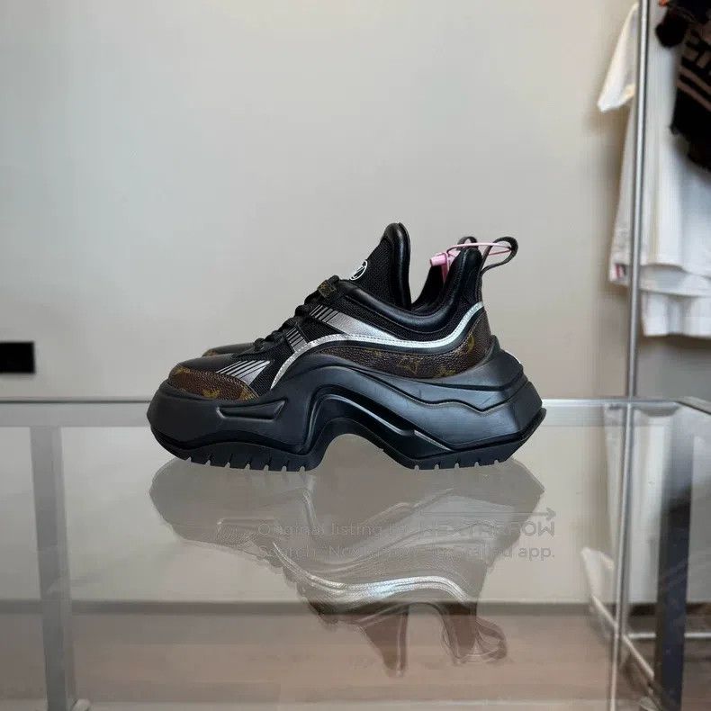 Louis Vuitton Louis Vuitton Archlight 2.0 Black Patchwork Dad Shoes Size US 8 / IT 38 - 5 Thumbnail