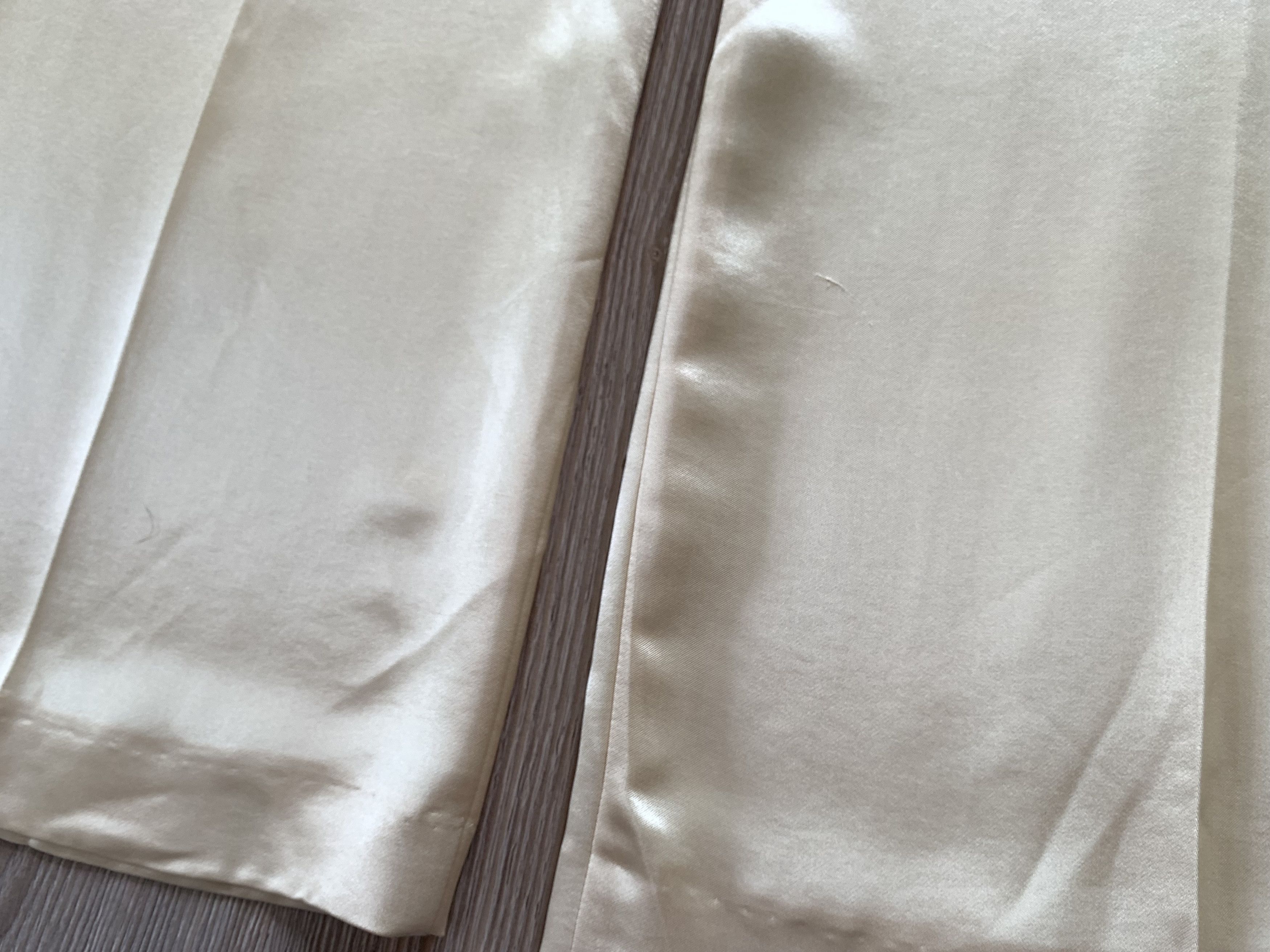 Mango Women’s Mango Beige Satin Wide Leg Trousers Size 32" / US 10 / IT 46 - 9 Thumbnail