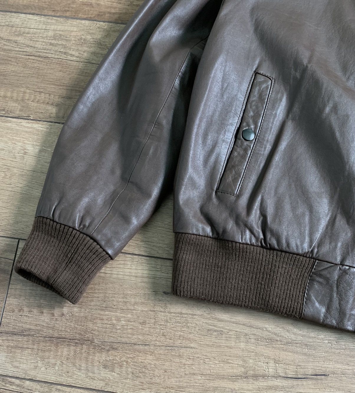 Schott Vintage Schott Sport Leather Military Flight Bomber Jacket Size US L / EU 52-54 / 3 - 8 Thumbnail