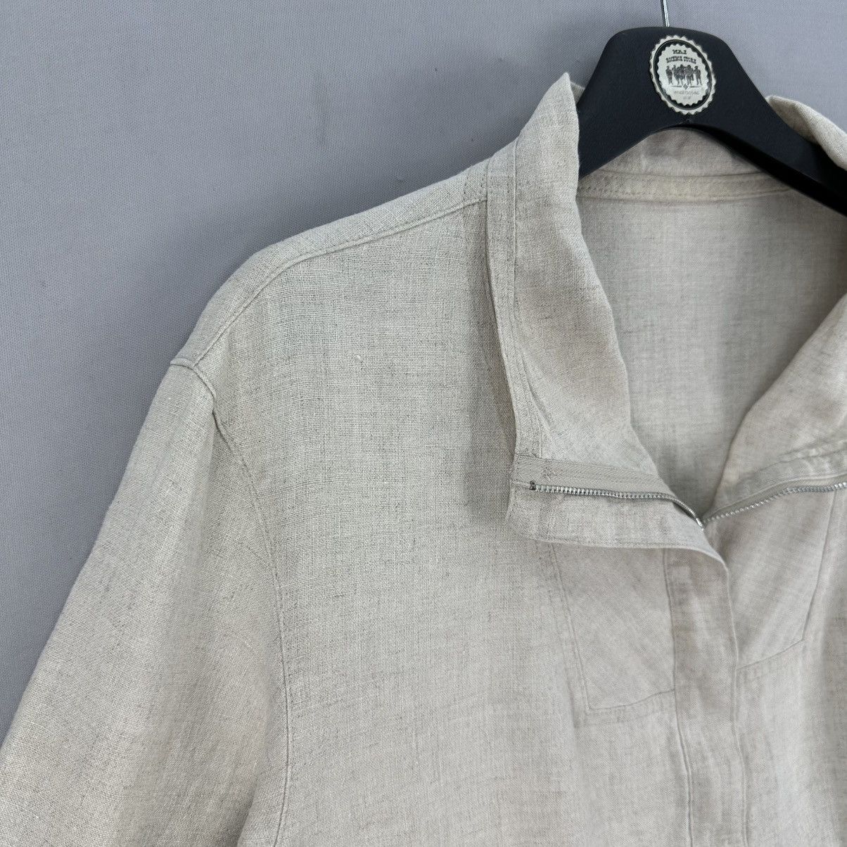 Gianni Valentino Vintage Gianni Lo Giudice Milano Hemp Pullover Jacket Size US M / EU 48-50 / 2 - 2 Thumbnail