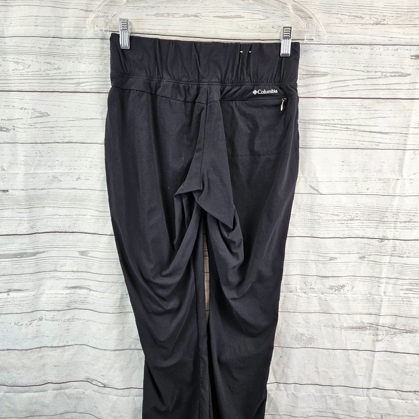 Vintage Columbia Womens Pants Small Black Pull On Mid Rise Zip Pockets Size 28" / US 6 / IT 42 - 4 Thumbnail