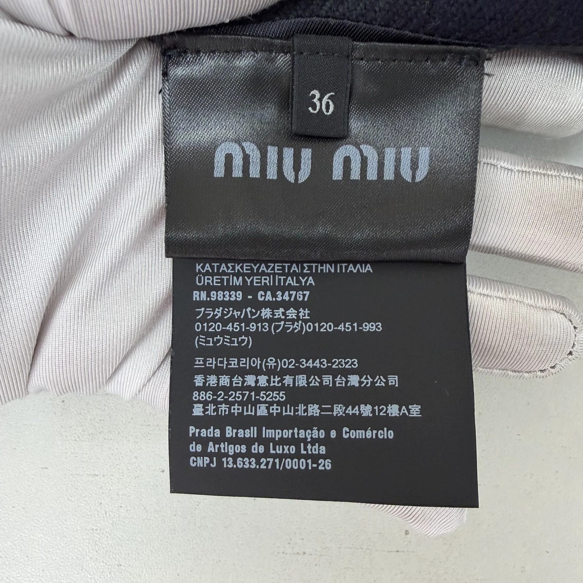 Miu Miu MIU MIU Checkered Color-Blocked Wool Pleated Skirt 36 Size 25" / US 0 / IT 36 - 7 Thumbnail