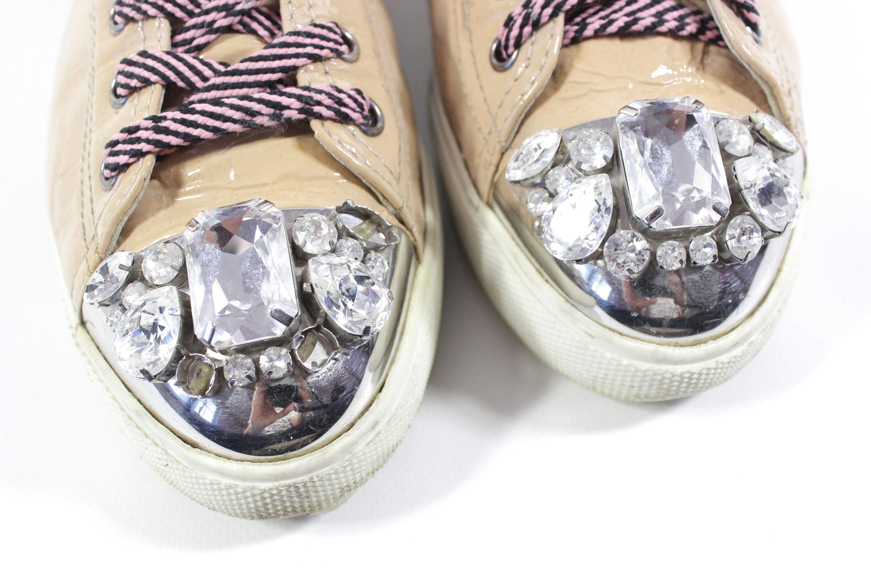Miu Miu Rocks Patent Leather Sneakers Size US 10.5 / IT 40.5 - 4 Thumbnail