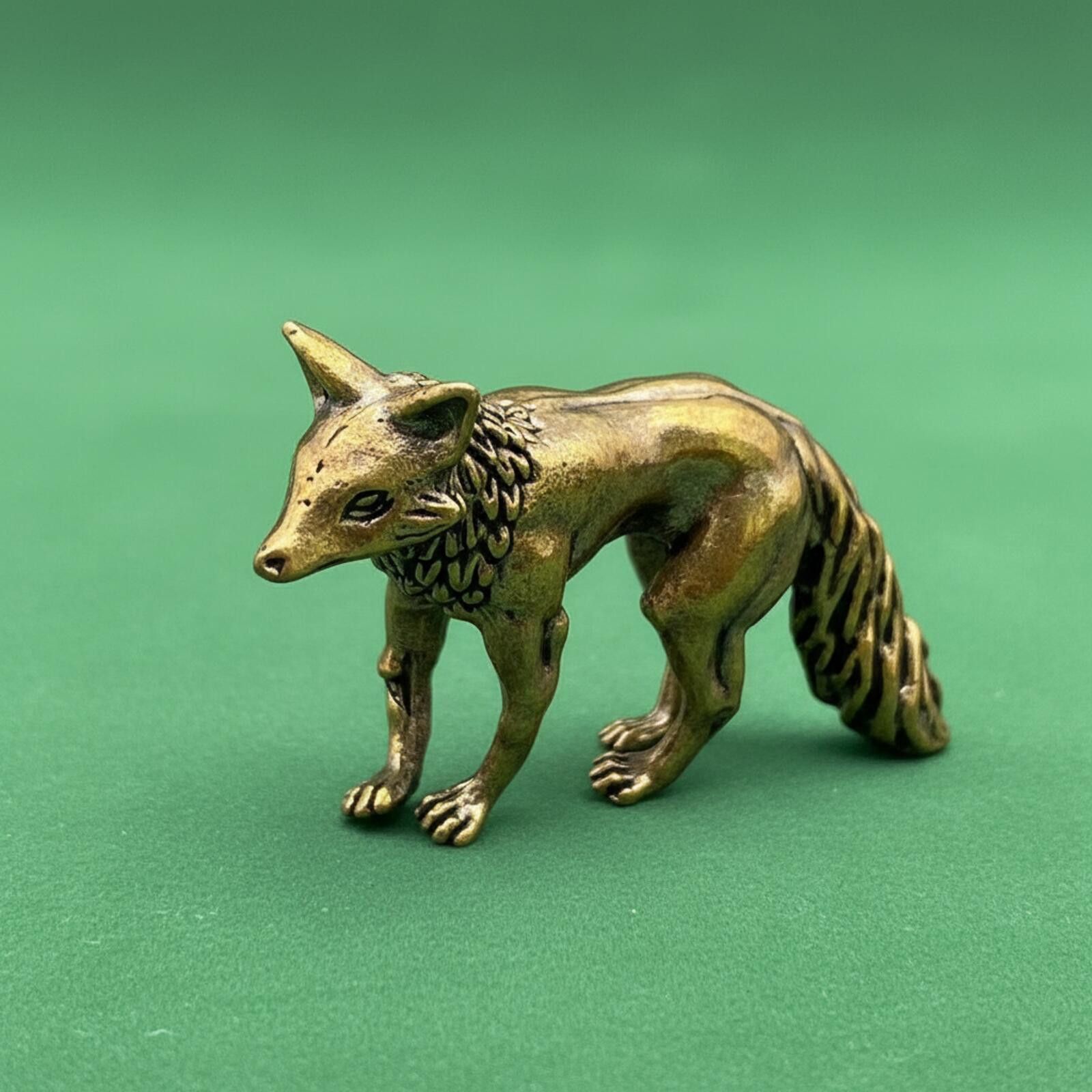The Unbranded Brand Vintage Brass Fox Figurine Sculpture Size ONE SIZE - 1 Thumbnail