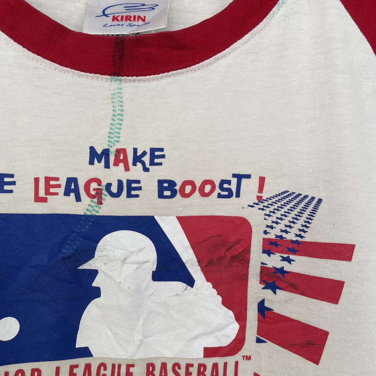 MLB × Vintage Vintage 2000s MLB x Kirin Baseball T Shirt Size US L / EU 52-54 / 3 - 3 Thumbnail