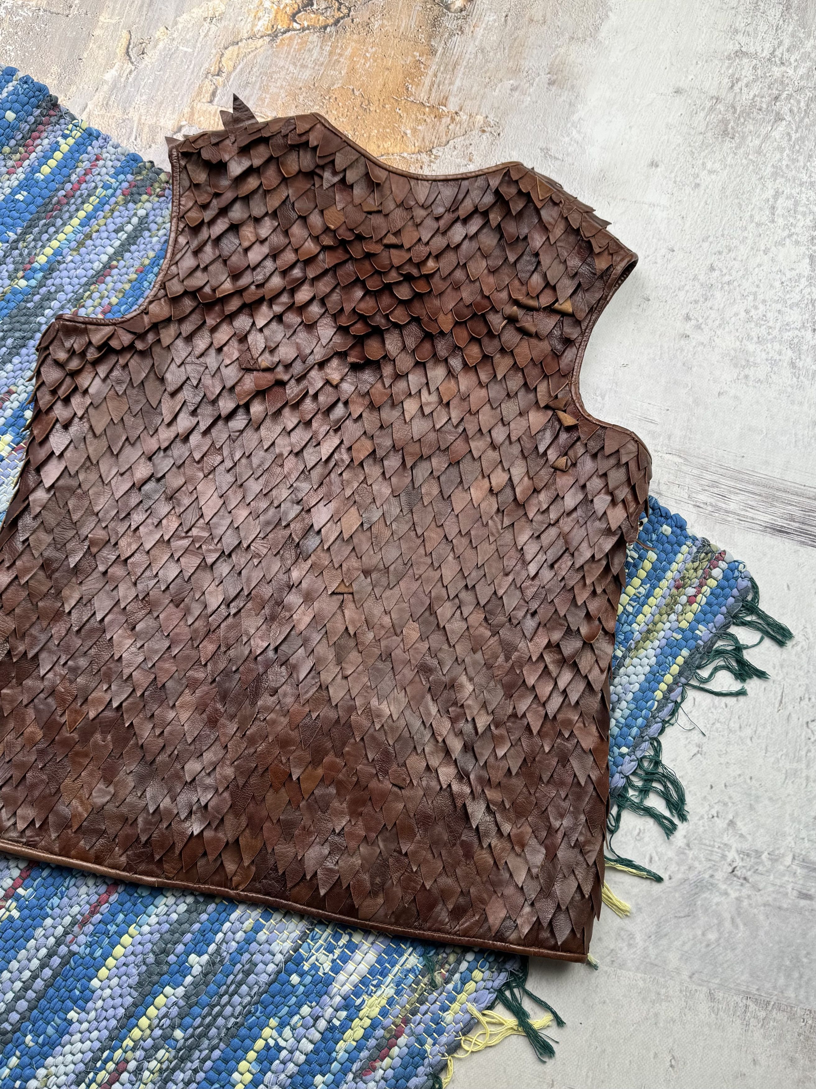 Japanese Brand Vintage Leather Vest D15 A786(577) Size M / US 6-8 / IT 42-44 - 8 Thumbnail