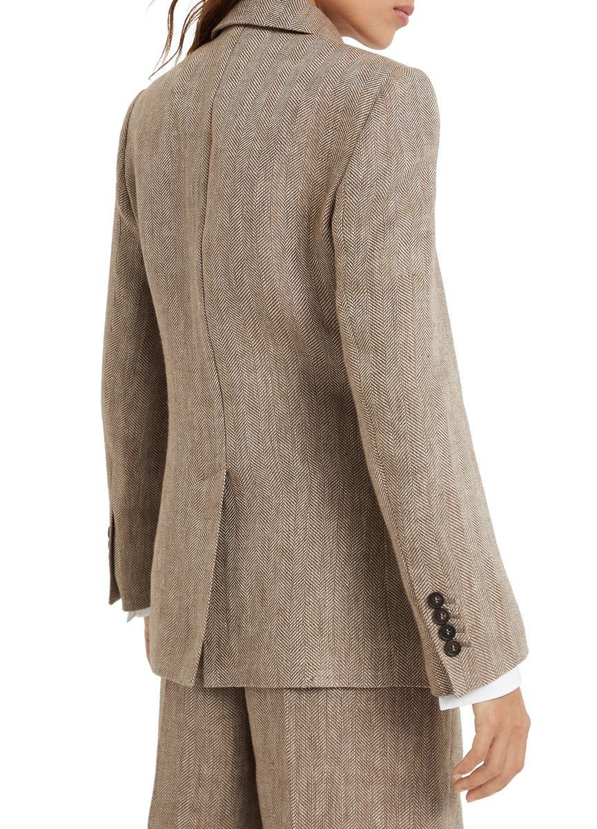 Brunello Cucinelli o1w1db10825 Woven Jacket Wool in Brown/Overflow Size L / US 10 / IT 46 - 3 Thumbnail