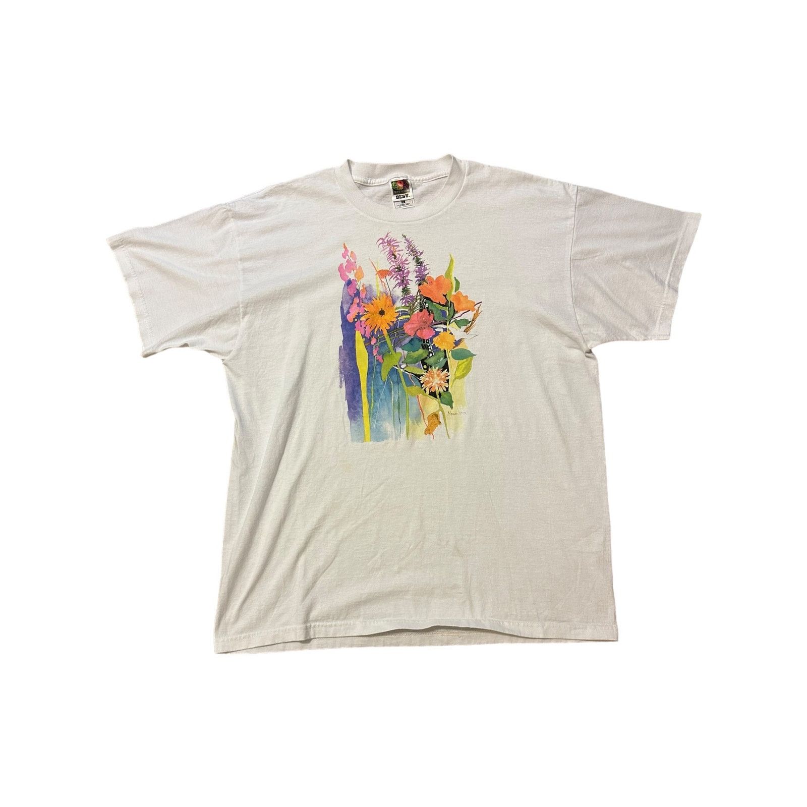 Hanes Artsy flower shirt Size XL / US 12-14 / IT 48-50 - 1 Thumbnail