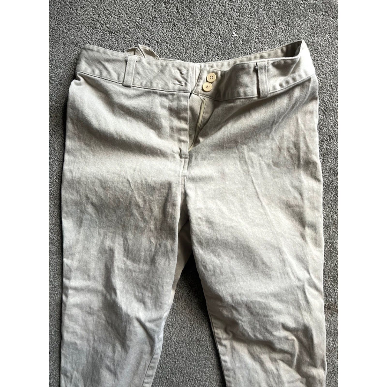 Express VINTAGE Express Womens Chino Pants Size 9/10 Mid-Rise Flat Front Ankle Zip Casual Size 30" / US 8 / IT 44 - 2 Thumbnail