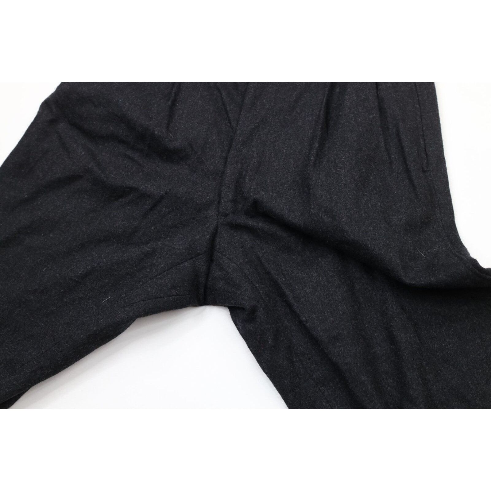 Vintage Vintage 30s Heavyweight Wool Pleated Cuffed Wide Leg Pants Size US 30 / EU 46 - 7 Thumbnail