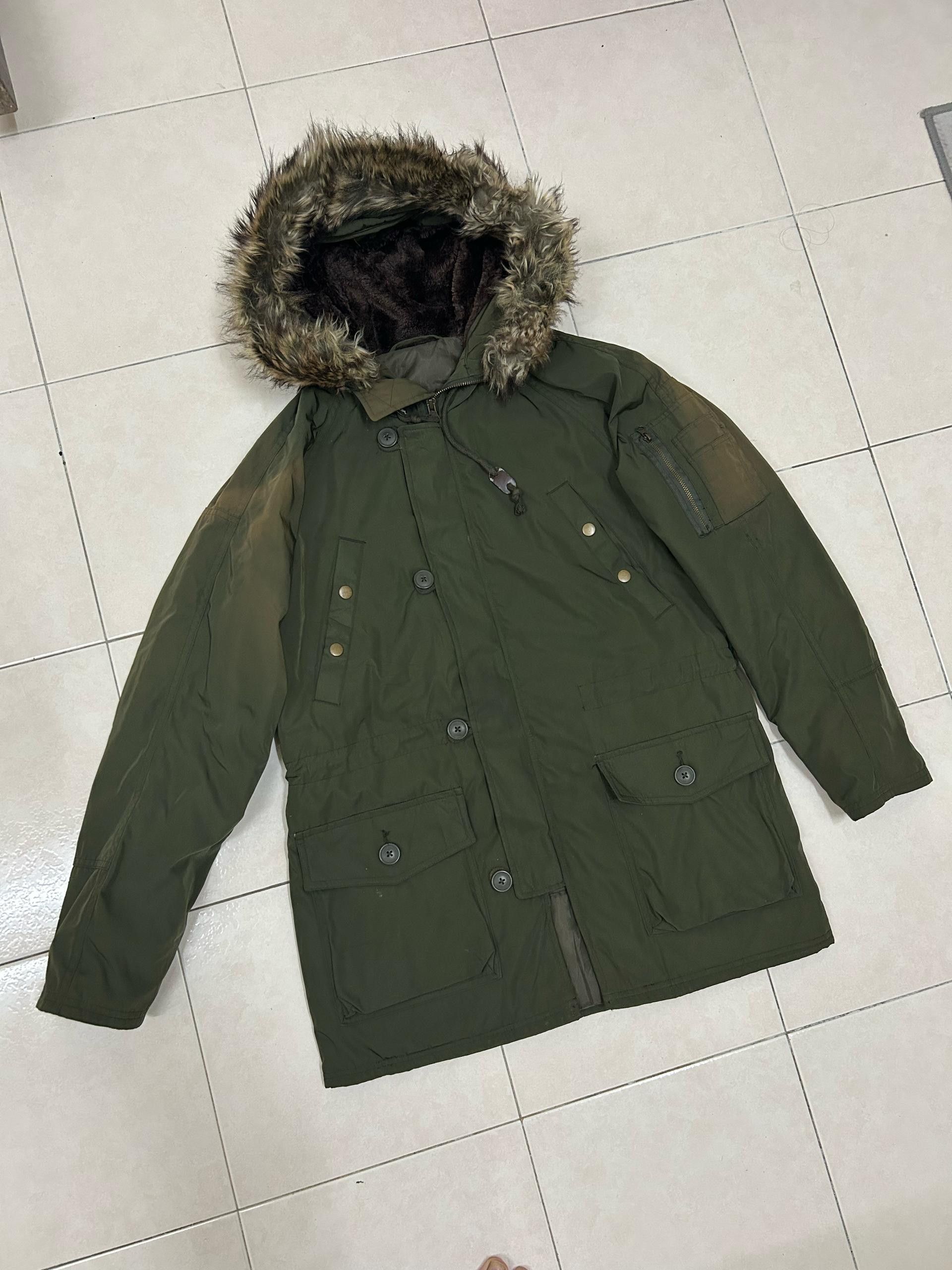 GU Vintage Sun Faded GU Military Multi Pocket Fur Jacket Size US M / EU 48-50 / 2 - 3 Thumbnail
