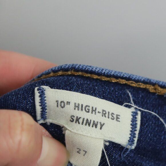 Madewell Madewell 10" High-Rise Skinny Raw Hem Denim Jeans Size 29 Size 29" - 4 Thumbnail