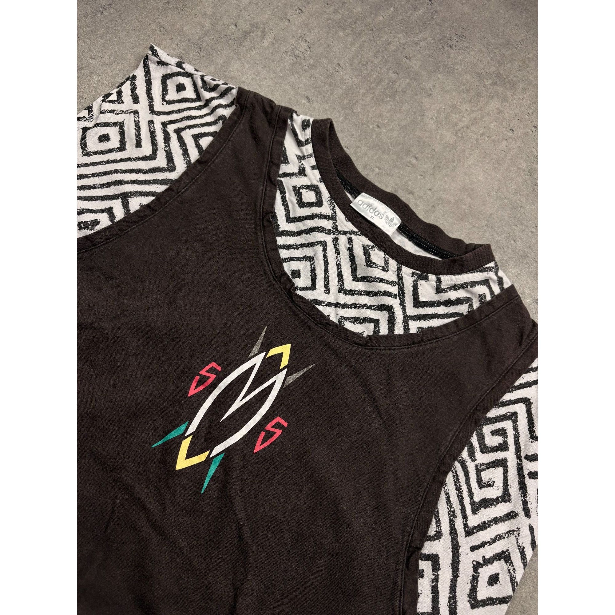 Adidas Rare Vintage 90s Adidas Graphic Tank Top Men's XL Black Trib Size US XL / EU 56 / 4 - 2 Thumbnail