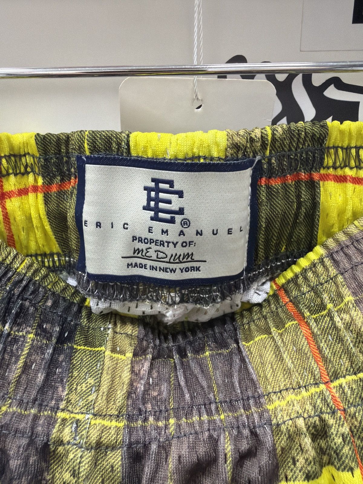 Eric Emanuel Eric Emanuel EE Basic Short "Yellow/Black Plaid" Size US 32 / EU 48 - 6 Thumbnail