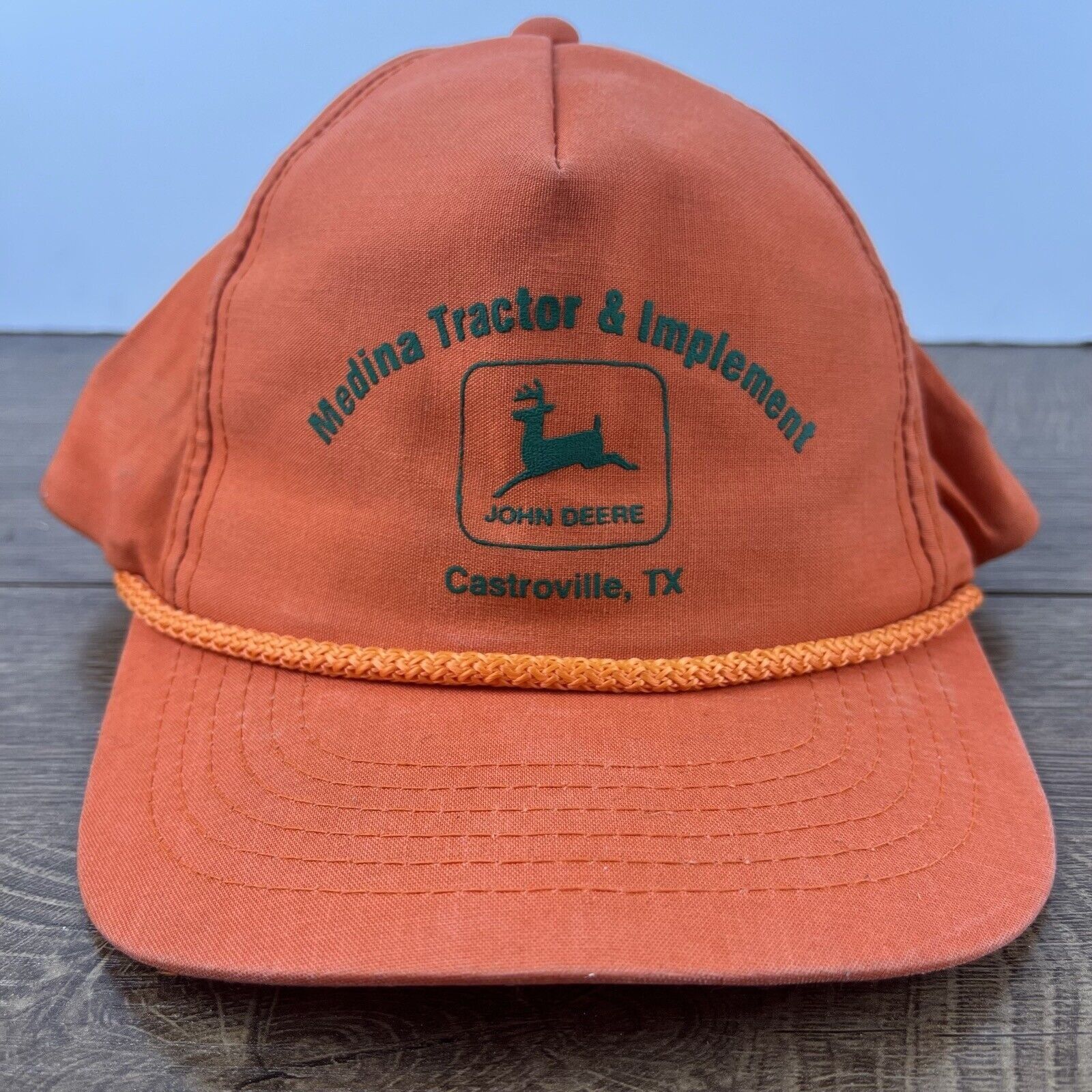 John Deere Medina Tractor Implement Snapback Hat Orange Adjustable Hat Size ONE SIZE - 2 Thumbnail