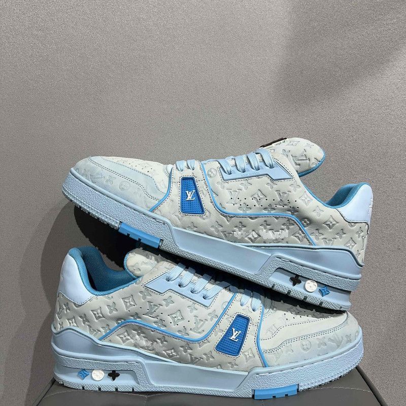 Louis Vuitton Tyler x Louis Vuitton Blue Low Top Trainers -2508 Size US 8.5 / EU 41-42 - 6 Thumbnail