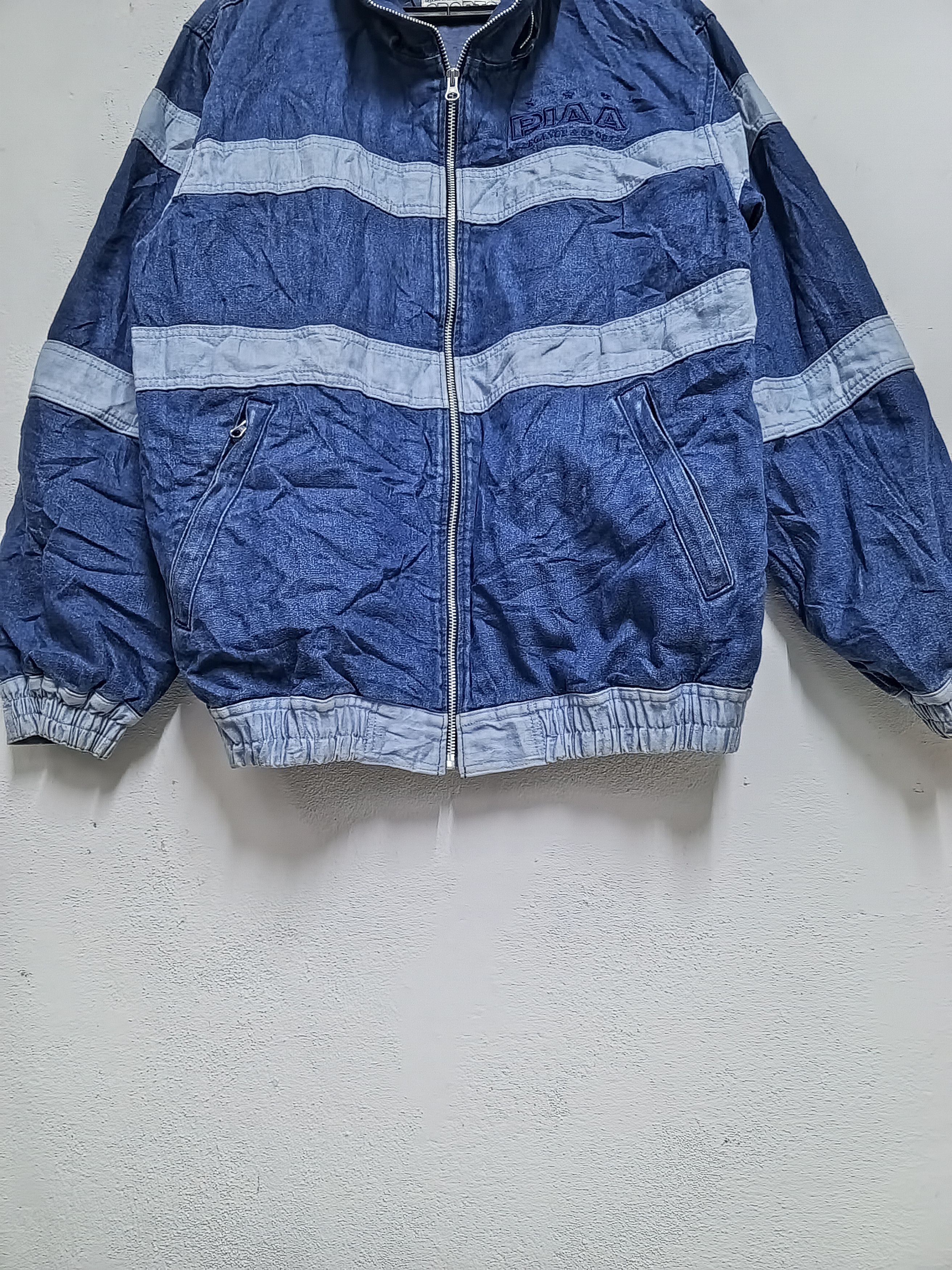 Vintage PIAA SPORT DENIM ZIPPER JACKET RARE Size US XL / EU 56 / 4 - 5 Thumbnail
