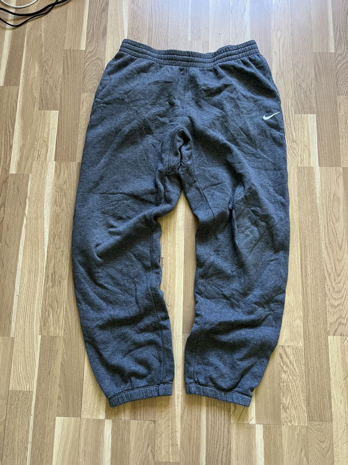 Nike Nike Vintage sweatpants 90s grey oversized drill hype Size US 33 - 1 Thumbnail