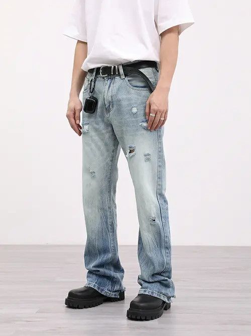 Jean Street 90s hiphop washed skateboard hip-hop jeans Size US 29 - 1 Thumbnail