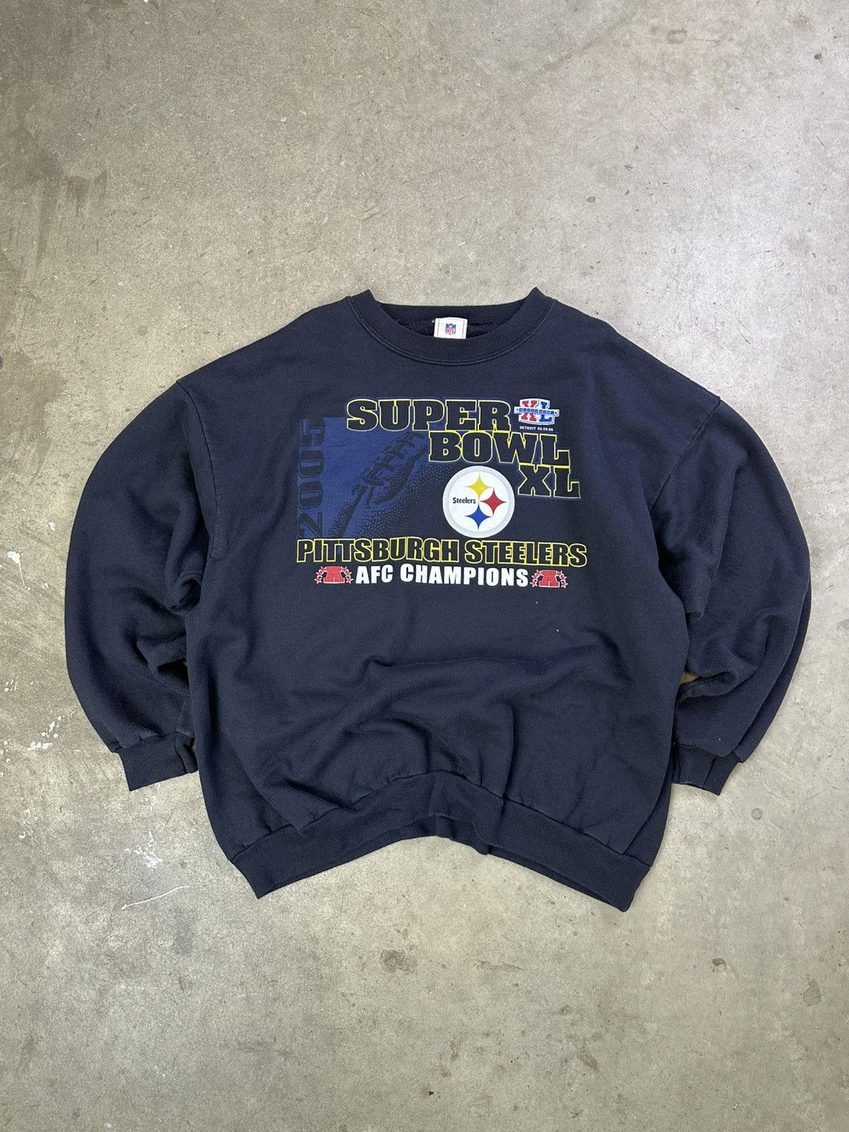 Vintage Vintage Boxy Crewneck Pittsburgh Steelers Superbowl XXL Size US XXL / EU 58 / 5 - 1 Thumbnail