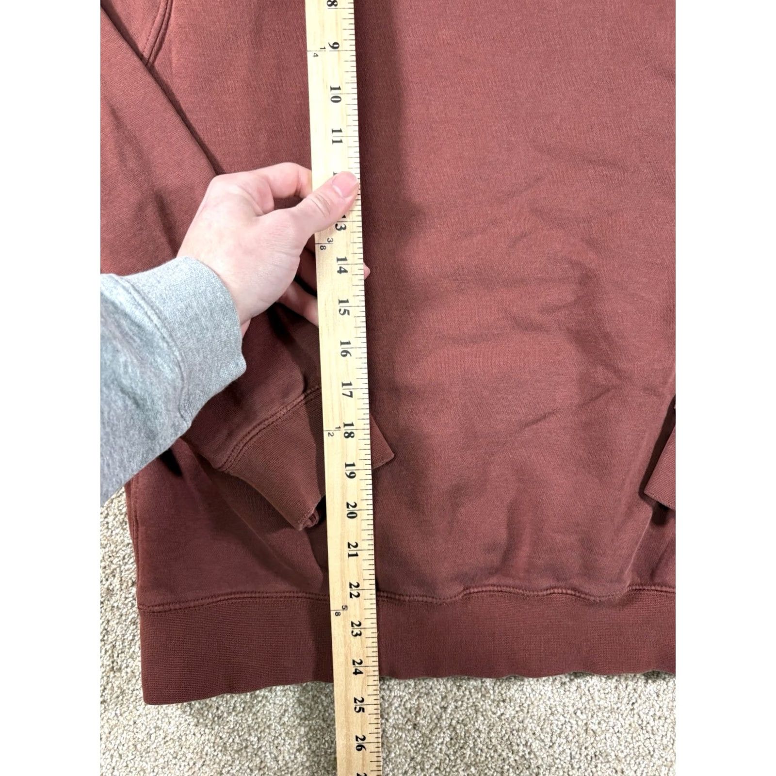 Nike Nike Swoosh Pullover Hoodie Sweatshirt Burgundy Mens Medium Hoodie Pullover Fleece Logo Pocket Hooded Size US M / EU 48-50 / 2 - 7 Thumbnail