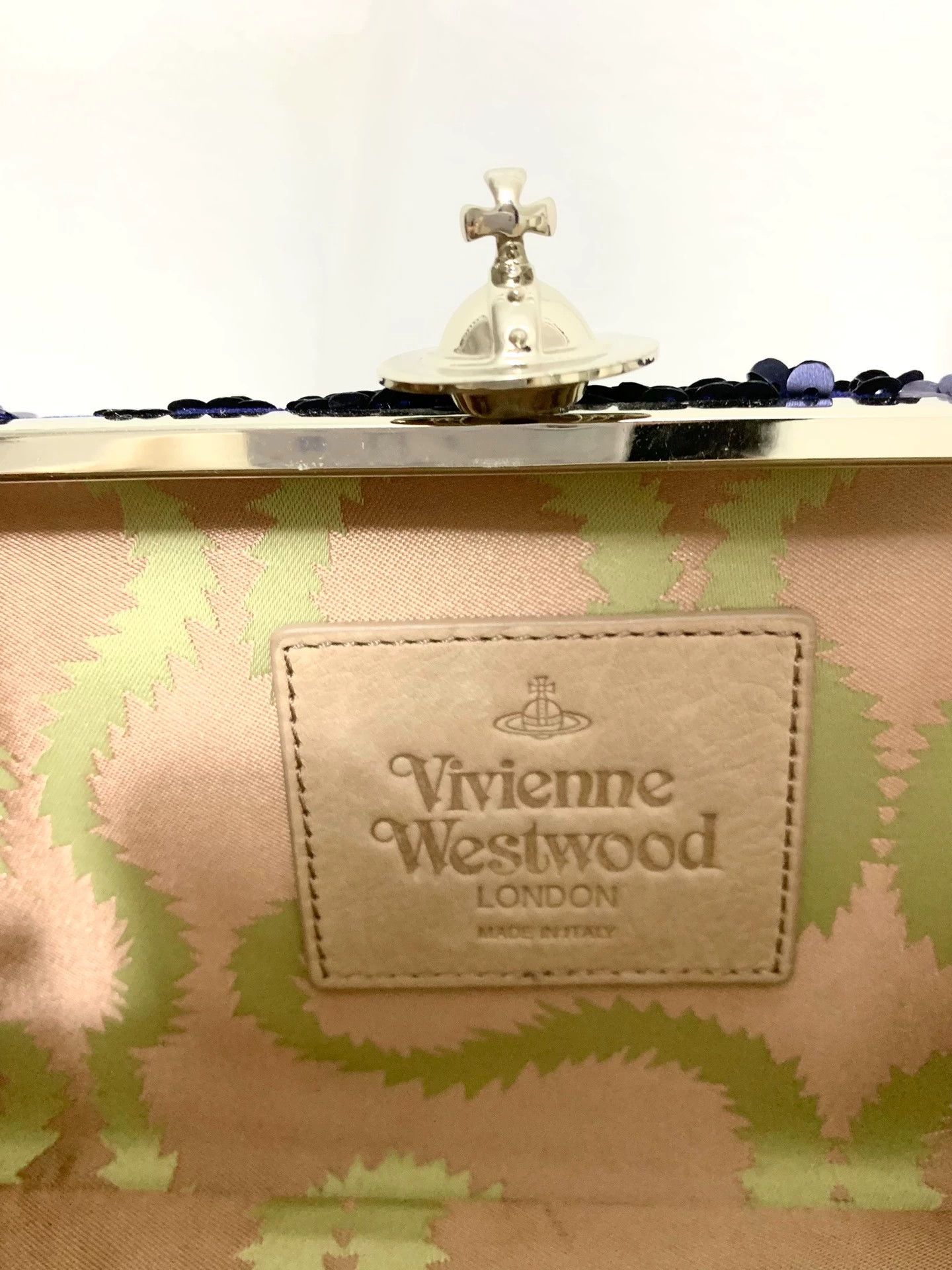 Vivienne Westwood VW Vintage Punk 3D Saturn Sequin Cobalt Blue Evening Bag Size ONE SIZE - 5 Thumbnail