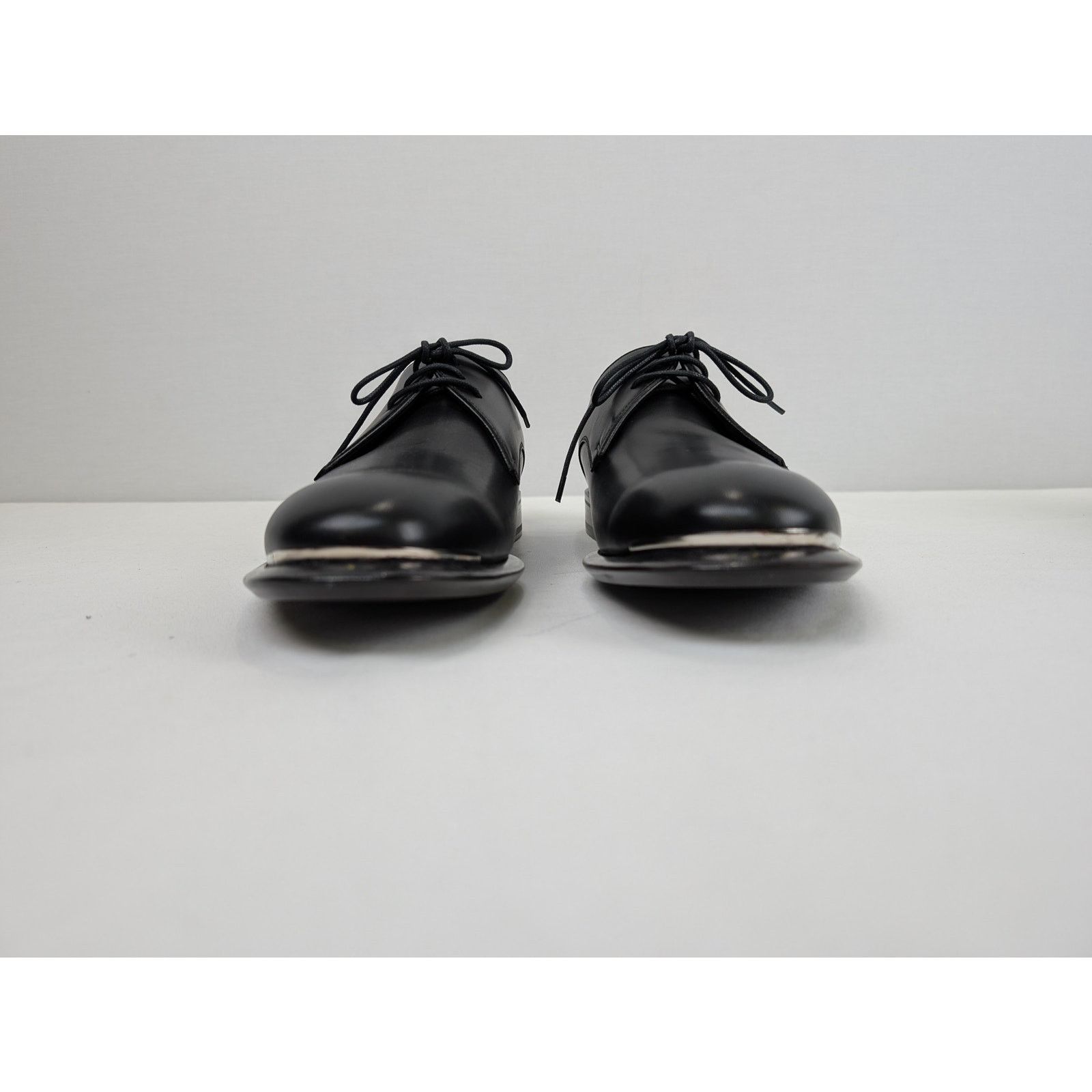 Alexander McQueen o1rshd1 Scarpa Pelle S.Cuoio Calf Boots Shoe in Black Size US 12.5 / EU 45-46 - 10 Thumbnail