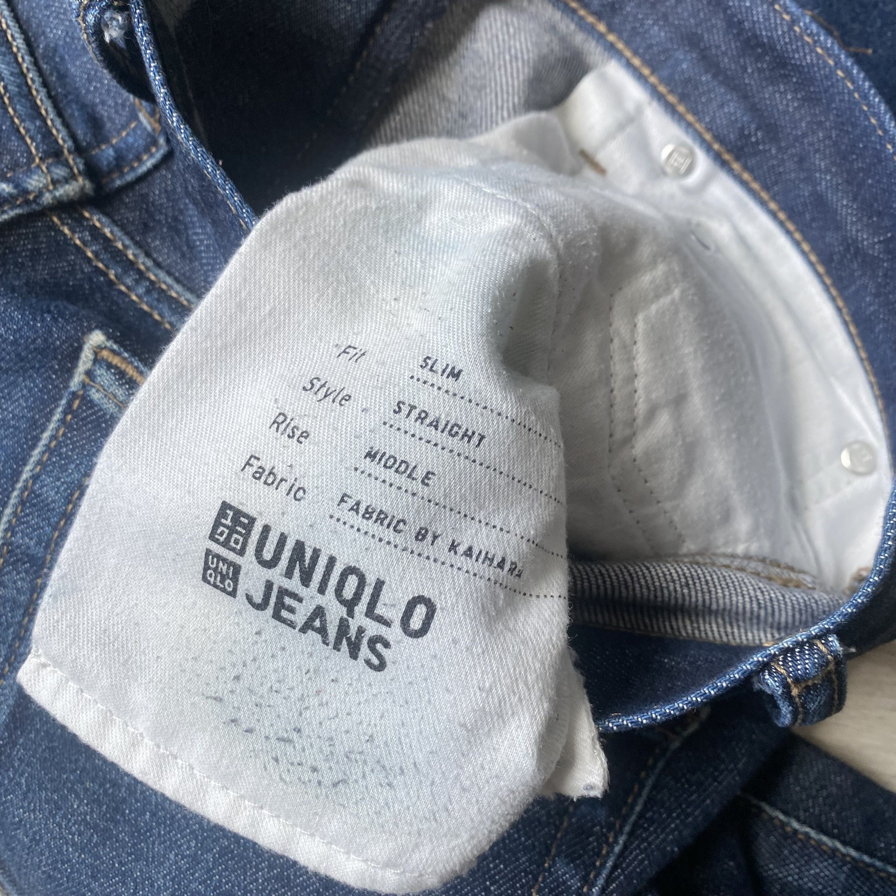 Uniqlo 👖 Japanese Selvedge Uniqlo jeans Faded denim Pants Slim Size US 31 - 8 Thumbnail