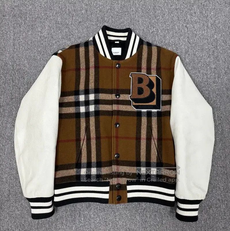 Burberry Colorblock Polyester Men's Varsity Jacket.