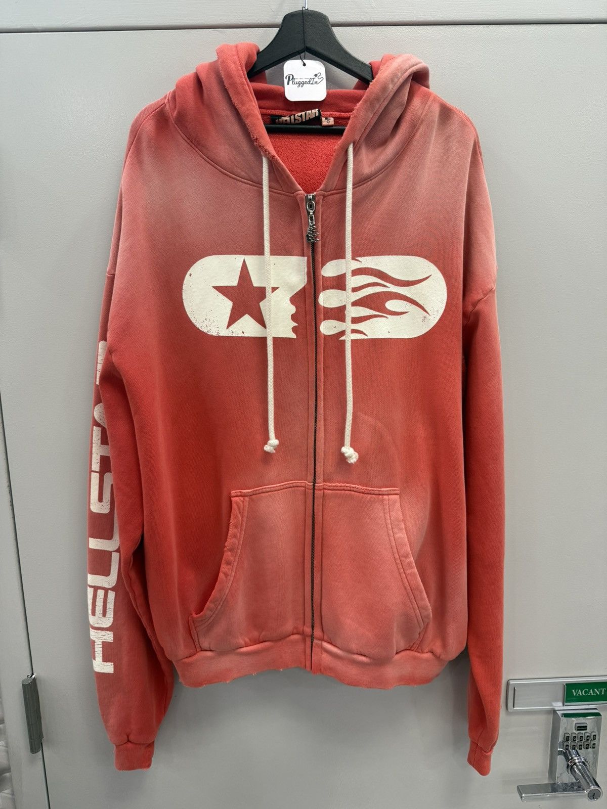 HELLSTAR Hellstar Red Washed Zip Up Hoodie Size US L / EU 52-54 / 3 - 1 Thumbnail
